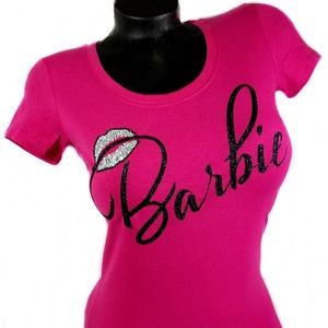 Barbie Pink Fitted Jersey Tee.